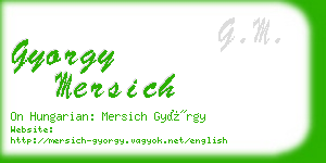 gyorgy mersich business card